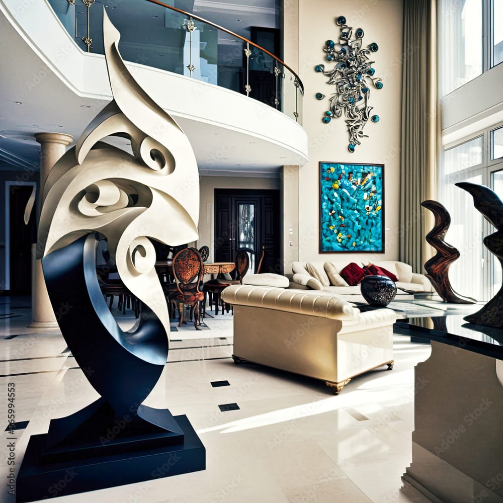 Sculptura are o influență semnificativă în designul de interior, aducând o notă de artă, eleganță și individualitate