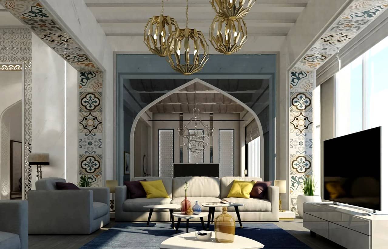 Stilul arab de amenajare este inspirat din designul tradițional al țărilor arabe, cu o istorie bogată și o estetică distinctivă